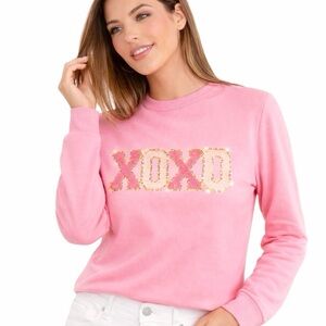🆕 Love Fleece Pink Pullover Sweatshirt
